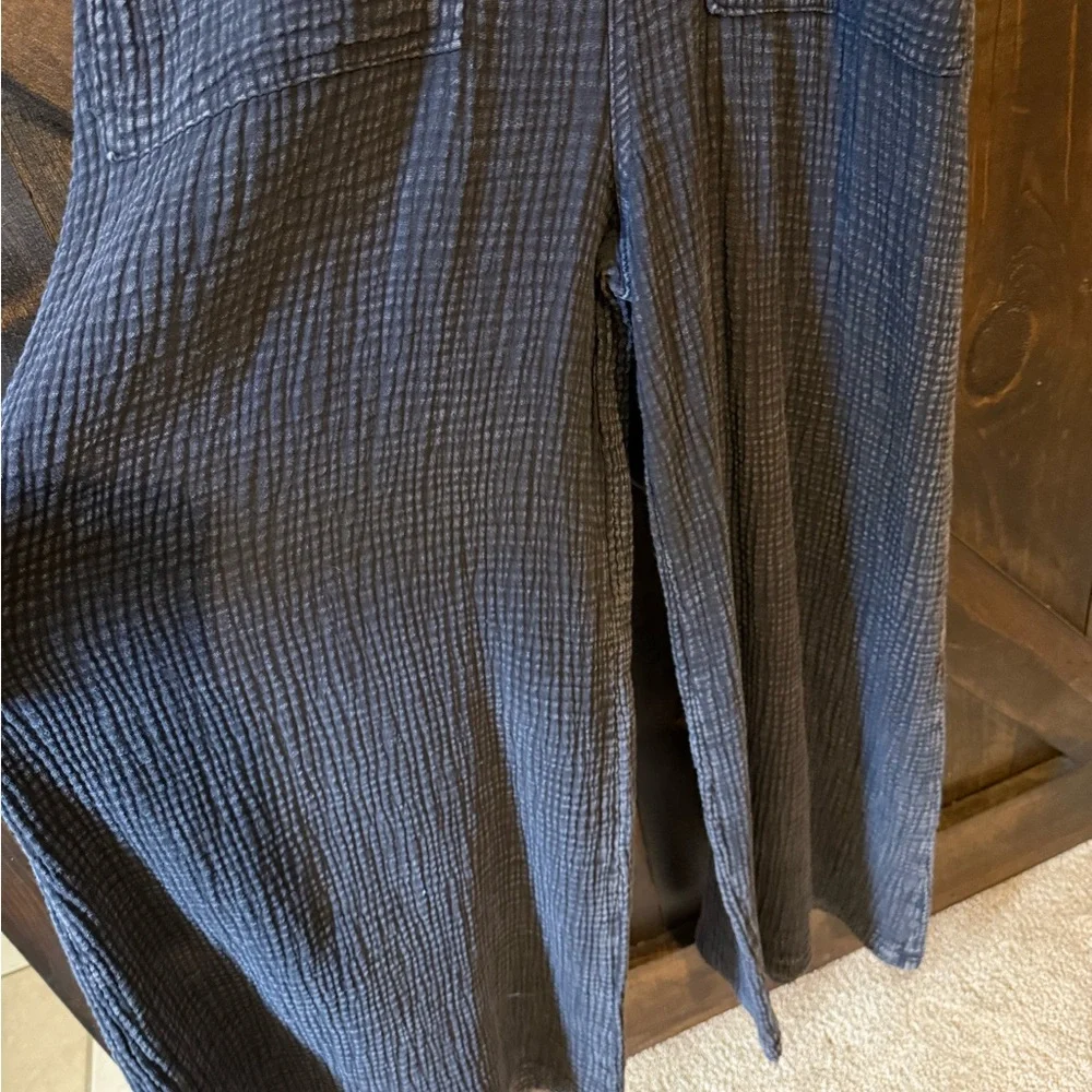 Easel Charcoal Gray Textured Fabric jumpsuit - Picture 3 of 9